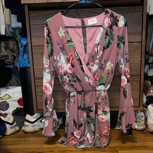 Everly Pink Floral Mini Dress